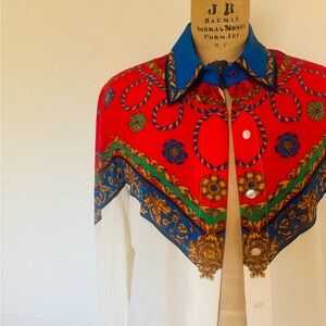 Equestrian Cashe Silk Blouse